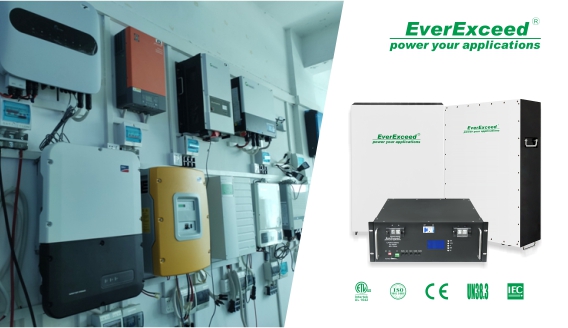 Die neue Lithium-Eisen-Batterie von EverExceed ist jetzt mit 15 Solarwechselrichtermarken kompatibel